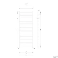 Handdoekradiator Sapho Metro Recht 60x153 Cm Chroom -Winkel Voor Badkamerdouchebenodigdheden 0411 02 handdoekradiator sapho metro recht 60x153 cm chroom 5