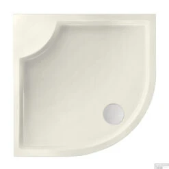 Kwartrond Douchebak Bounty 100 X 90 X 4 Cm Edelweis