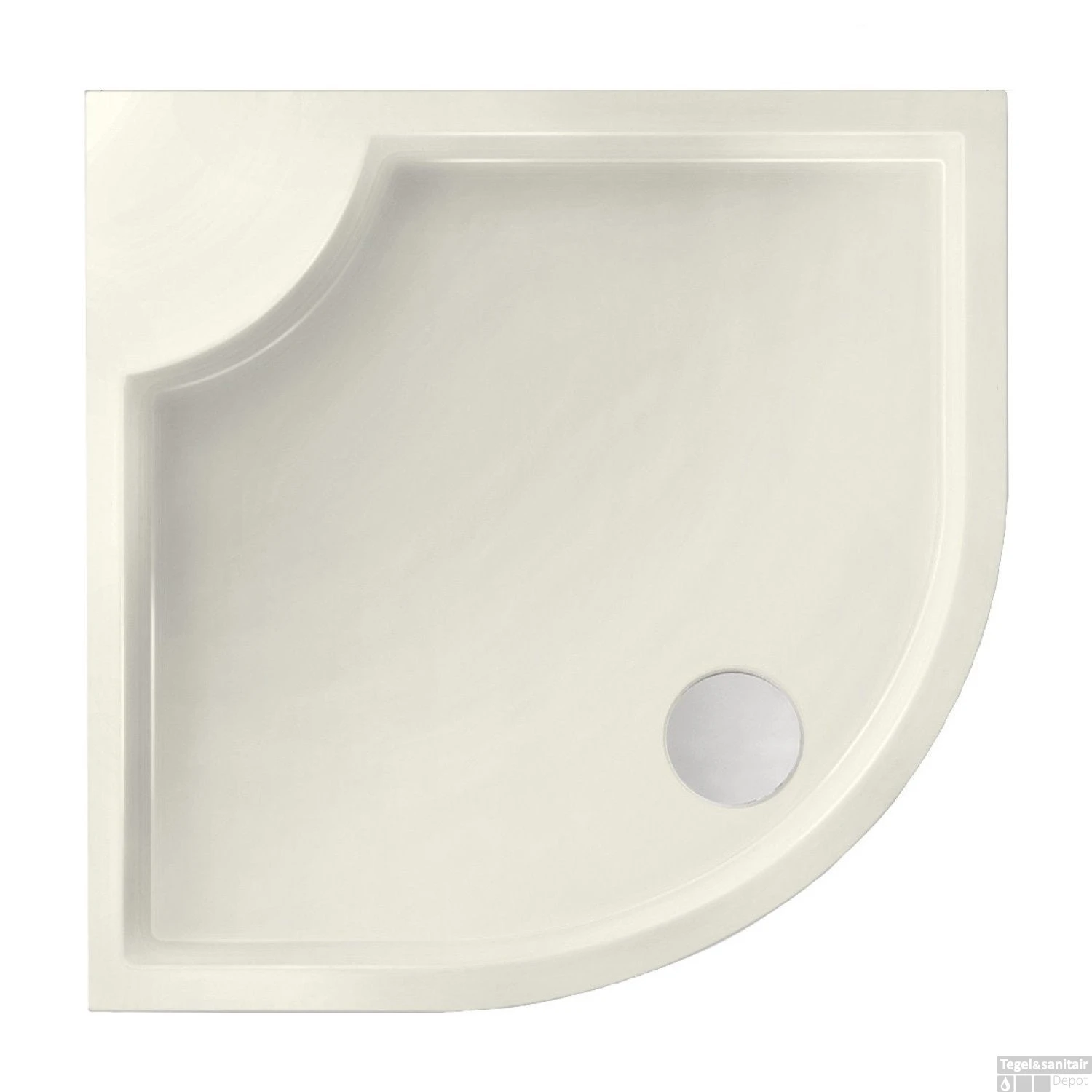 Kwartrond Douchebak Bounty 100 X 90 X 4 Cm Edelweis 1 Kwartrond Douchebak Bounty 100 X 90 X 4 Cm Edelweis