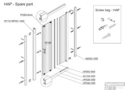 B&w-luxury Profilo Schuifdeur 2delig 120x195 Chroom-helder Clean -Winkel Voor Badkamerdouchebenodigdheden 10492