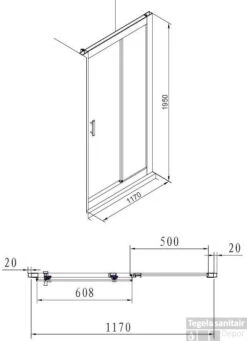 B&w-luxury Profilo Schuifdeur 2delig 120x195 Chroom-helder Clean -Winkel Voor Badkamerdouchebenodigdheden 10494