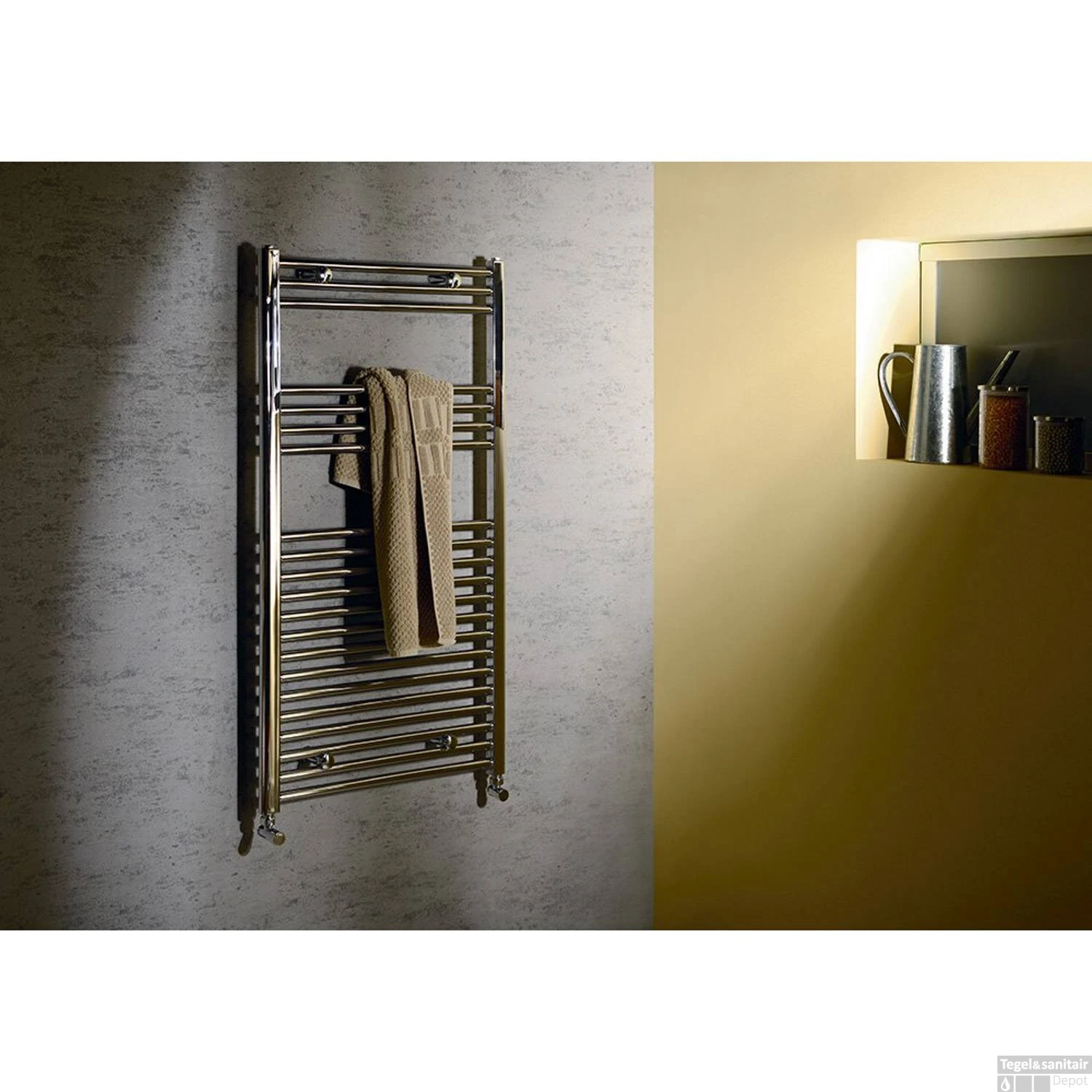 Handdoekradiator Sapho Alya Recht 60x111.8 Cm 364W Chroom 5 Handdoekradiator Sapho Alya Recht 60x111.8 Cm 364W Chroom - Afbeelding 5