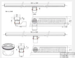 Berg Van Den Premium Line Douchegoot 60 Cm. Zij-/onder Uitlaat Rvs -Winkel Voor Badkamerdouchebenodigdheden 12601