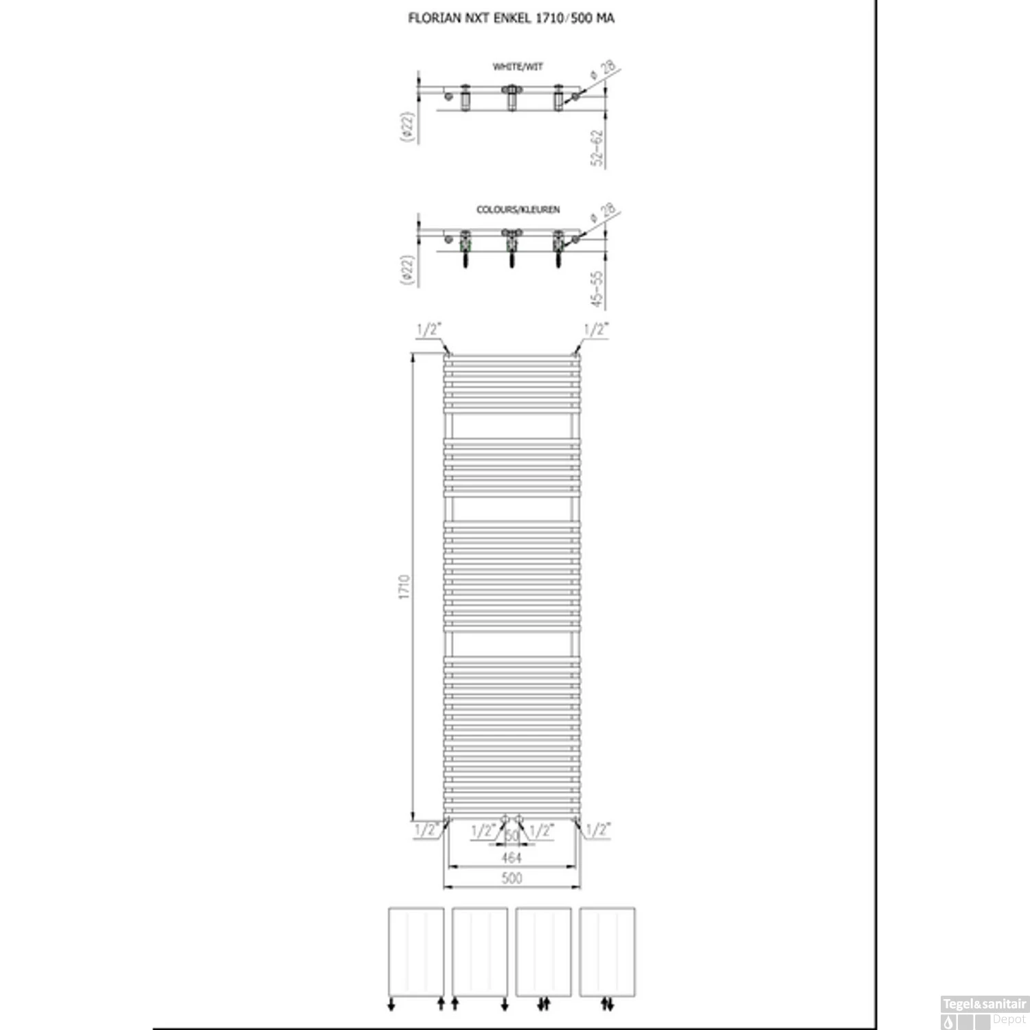 Designradiator Florion Nxt Enkel 171 X 50 Cm 901 Watt Antraciet Metallic 2 Designradiator Florion Nxt Enkel 171 X 50 Cm 901 Watt Antraciet Metallic - Afbeelding 2