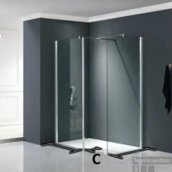 Zijwand Deel C 30x200cm Nano Antikalk Coating