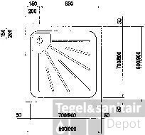 Franke Sirius Douchebak 80x80 Cm. Afvoeropening 1 1/2" Rvs 3 Franke Sirius Douchebak 80x80 Cm. Afvoeropening 1 1/2" Rvs - Afbeelding 3