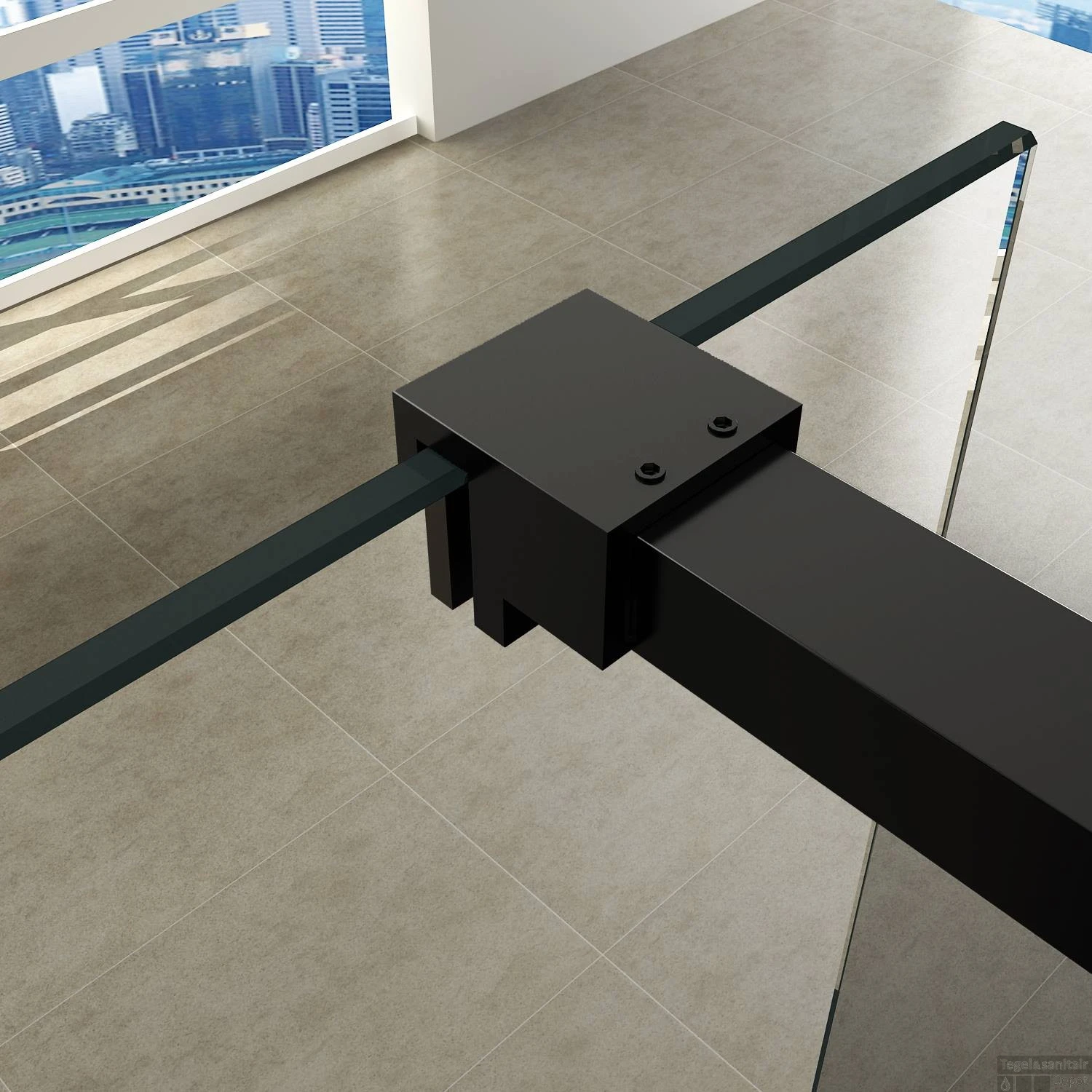 Vierkante Stabilisatiestang 100 Cm Mat Zwart (complete Set) 2 Vierkante Stabilisatiestang 100 Cm Mat Zwart (complete Set) - Afbeelding 2