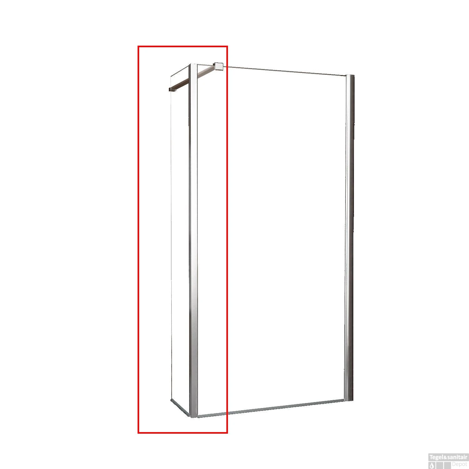 Zijwand Deel C 40x200cm Nano Antikalk Coating 2 Zijwand Deel C 40x200cm Nano Antikalk Coating - Afbeelding 2