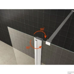 Wiesbaden Zijwand 30x200 Cm + Scharnierprofiel 10mm NANO Glas -Winkel Voor Badkamerdouchebenodigdheden 20.3842 4