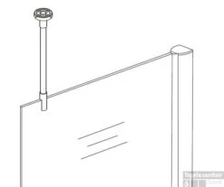 Plafond Stabilisatiestang Wiesbaden Rond 100cm Inkortbaar Chroom -Winkel Voor Badkamerdouchebenodigdheden 20.3866 1