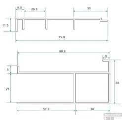 BWS Erie Verbredingsprofiel Voor Douchewand Aluminium 3x200 Cm 9 BWS Erie Verbredingsprofiel Voor Douchewand Aluminium 3x200 Cm -Winkel Voor Badkamerdouchebenodigdheden 20.3882 1 1