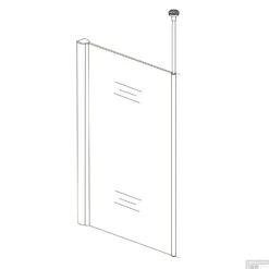 Verticale Stabilisatiestang Met Plafond Bevestiging Wiesbaden Chroom Voor 10 Mm -Winkel Voor Badkamerdouchebenodigdheden 20.3894 1