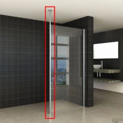 Verticale Stabilisatiestang Met Plafond Bevestiging Wiesbaden Chroom Voor 10 Mm