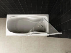 Badwand Wiesbaden Inklapbaar 100x140cm 6mm NANO Coating -Winkel Voor Badkamerdouchebenodigdheden 20.3895 1