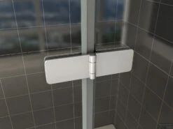 Badwand Wiesbaden Inklapbaar 100x140cm 6mm NANO Coating -Winkel Voor Badkamerdouchebenodigdheden 20.3895 3