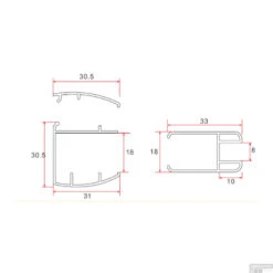 BWS Eco Inloopdouche Met Muurprofiel 70x200cm 8mm NANO Coating -Winkel Voor Badkamerdouchebenodigdheden 20.4049 tech 1