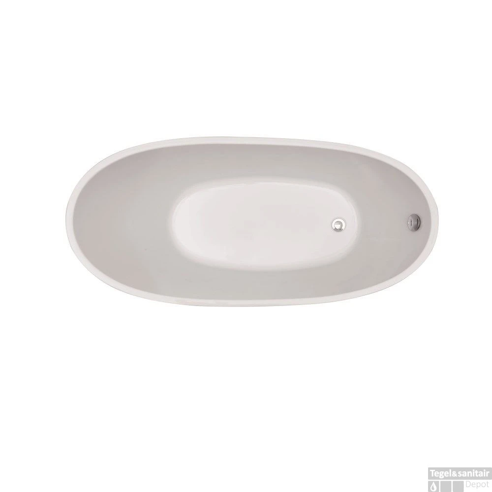 Ligbad Wiesbaden Trapeze Vrijstaand Acryl 170x77 Wit 2 Ligbad Wiesbaden Trapeze Vrijstaand Acryl 170x77 Wit - Afbeelding 2