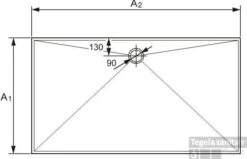 Huppe Easystep Douchebak 160 X 90 Cm. Wit -Winkel Voor Badkamerdouchebenodigdheden 29724