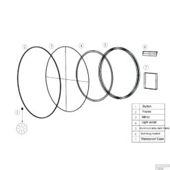 Ronde Spiegel Wiesbaden Novi Met LED, Dimbaar 80 Cm Geborsteld Messing 9 Ronde Spiegel Wiesbaden Novi Met LED, Dimbaar 80 Cm Geborsteld Messing -Winkel Voor Badkamerdouchebenodigdheden 38.3705 tekening 4
