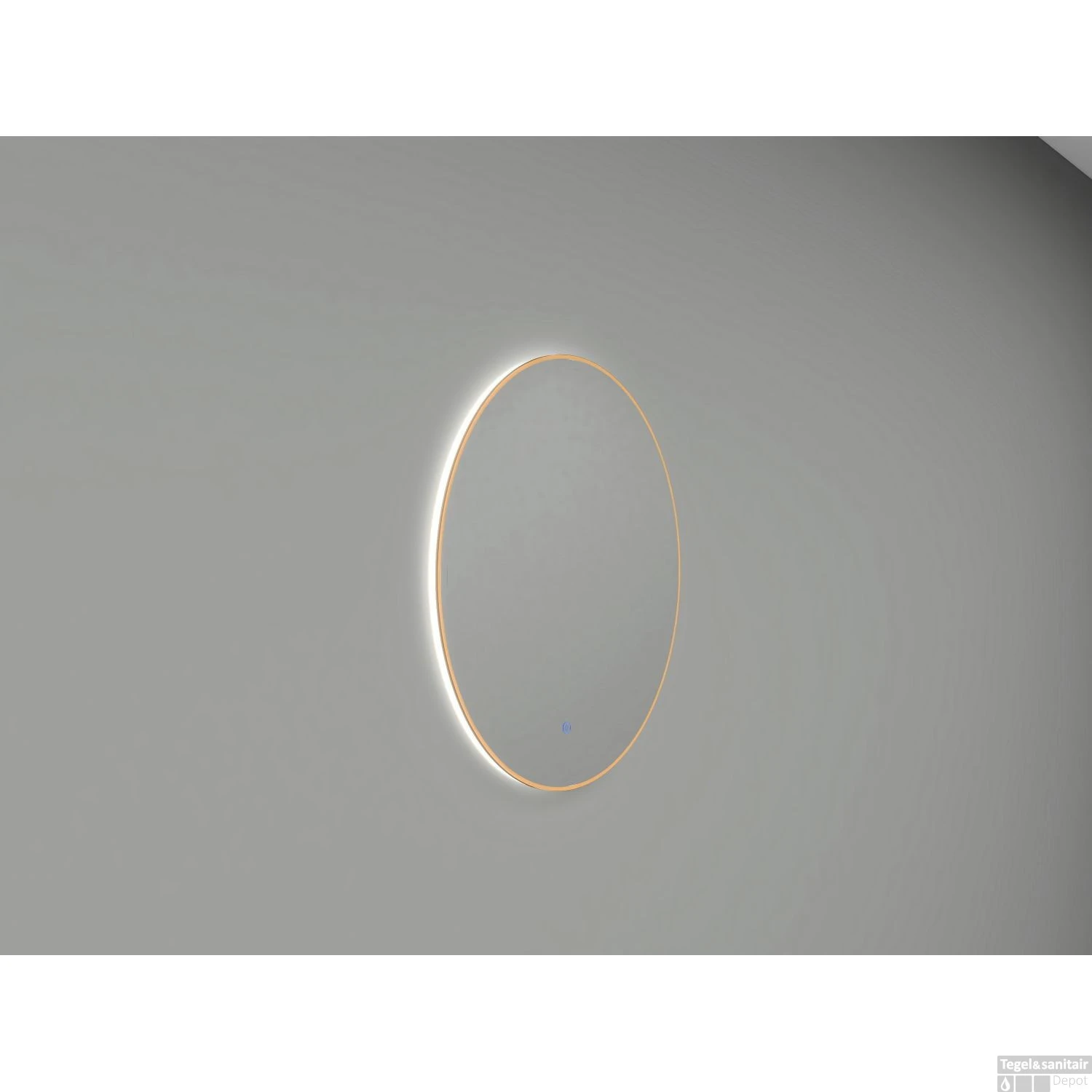 Ronde Spiegel Wiesbaden Novi Met LED, Dimbaar 60 Cm Geborsteld Messing 1 Ronde Spiegel Wiesbaden Novi Met LED, Dimbaar 60 Cm Geborsteld Messing