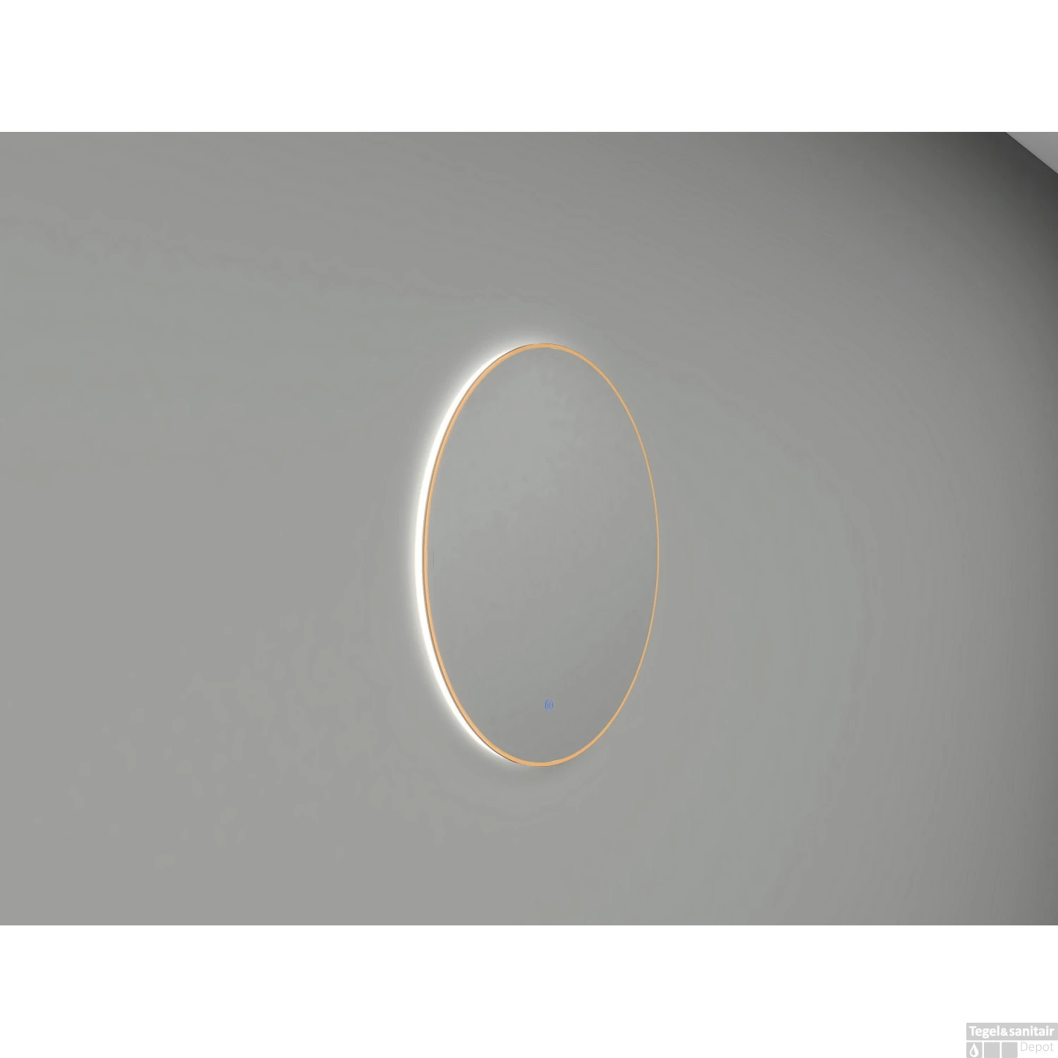 Ronde Spiegel Wiesbaden Novi Met LED, Dimbaar 80 Cm Geborsteld Messing 1 Ronde Spiegel Wiesbaden Novi Met LED, Dimbaar 80 Cm Geborsteld Messing