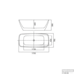Ligbad Vrijstaand Best Design Forma 170x78x59 Cm -Winkel Voor Badkamerdouchebenodigdheden 3856920tech