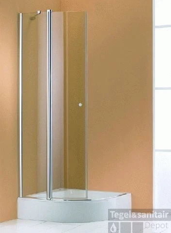 Huppe 501 Design Kwartronde Draaideur Helft 100x190 R55 Vast Segmen Matzilver-helder Glas 1 Huppe 501 Design Kwartronde Draaideur Helft 100x190 R55 Vast Segmen Matzilver-helder Glas
