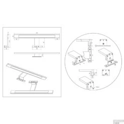 Spiegel Verlichting Tiger Ancis LED 4000K 40x4x10.5 Cm Mat Chroom -Winkel Voor Badkamerdouchebenodigdheden 4008919067431 9