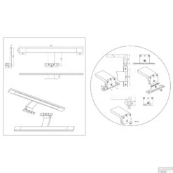 Spiegel Verlichting Tiger Ancis LED 4000K 60x4x10.5 Cm Chroom -Winkel Voor Badkamerdouchebenodigdheden 4008919068407 9