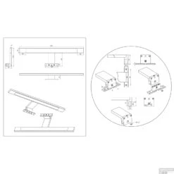Spiegel Verlichting Tiger Ancis LED 4000K 60x4x10.5 Cm Mat Chroom -Winkel Voor Badkamerdouchebenodigdheden 4008919068438 10