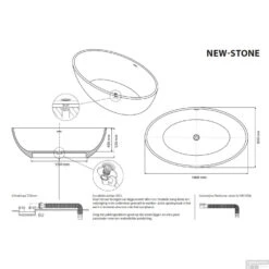 Vrijstaand Ligbad Best Design Craquelé-stone Just-Solid 180x85x52 Cm Lava Grijs -Winkel Voor Badkamerdouchebenodigdheden 4010160 vrijstaand ligbad best design craquel stone just solid 180x85x52 cm lava grijs tech