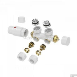 Set Thermostatisch Onderblok Boss & Wessing Zuko Haaks Links/rechts Glans Wit