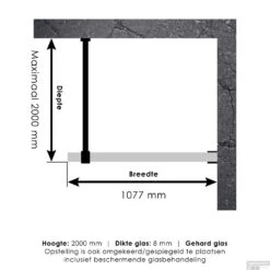 Inloopdouche Compleet Just Creating Profielloos 110 Cm Mat Zwart -Winkel Voor Badkamerdouchebenodigdheden 4jc1 110a t
