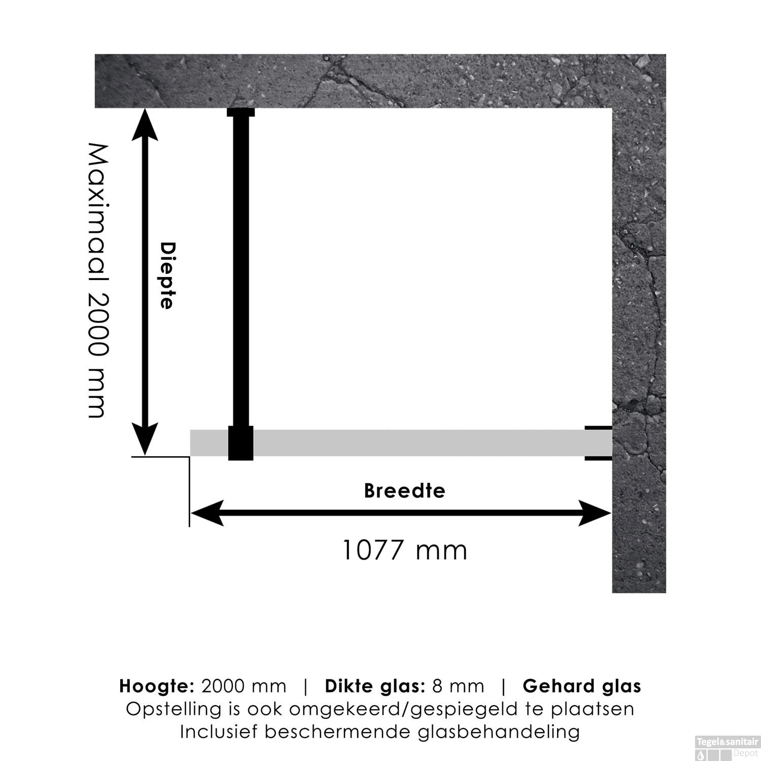 Inloopdouche Compleet Just Creating Profielloos 110 Cm RVS 7 Inloopdouche Compleet Just Creating Profielloos 110 Cm RVS - Afbeelding 7