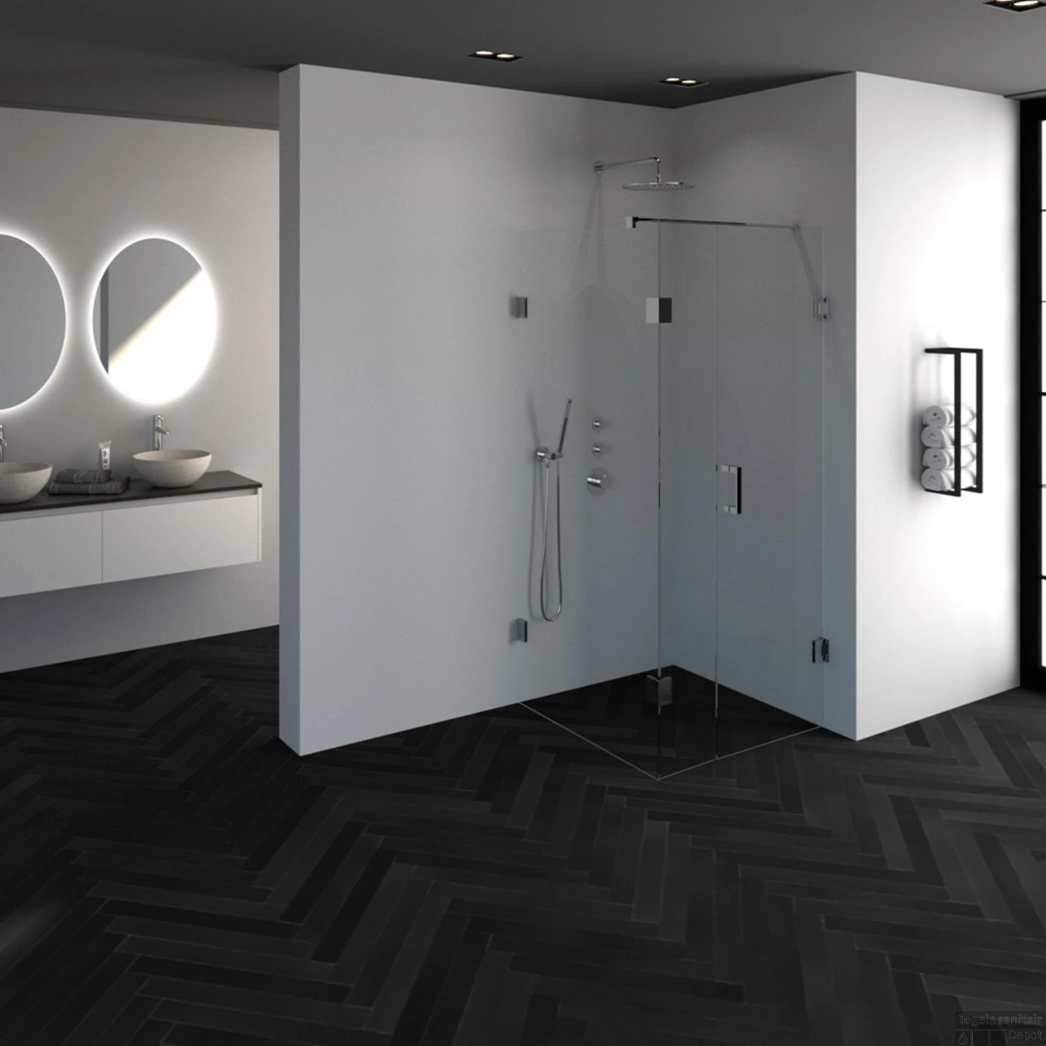 Douchecabine Compleet Just Creating Profielloos 3-Delig 90x90 Cm Chroom 2 Douchecabine Compleet Just Creating Profielloos 3-Delig 90x90 Cm Chroom - Afbeelding 2