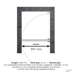Nisdeur Compleet Just Creating Profielloos 90x200 Cm RVS -Winkel Voor Badkamerdouchebenodigdheden 4jc13 90g t
