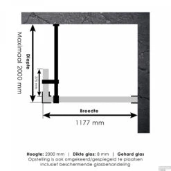 Inloopdouche Compleet Just Creating Profielloos 120/40 Cm Goud -Winkel Voor Badkamerdouchebenodigdheden 4jc2 120 40 t 3