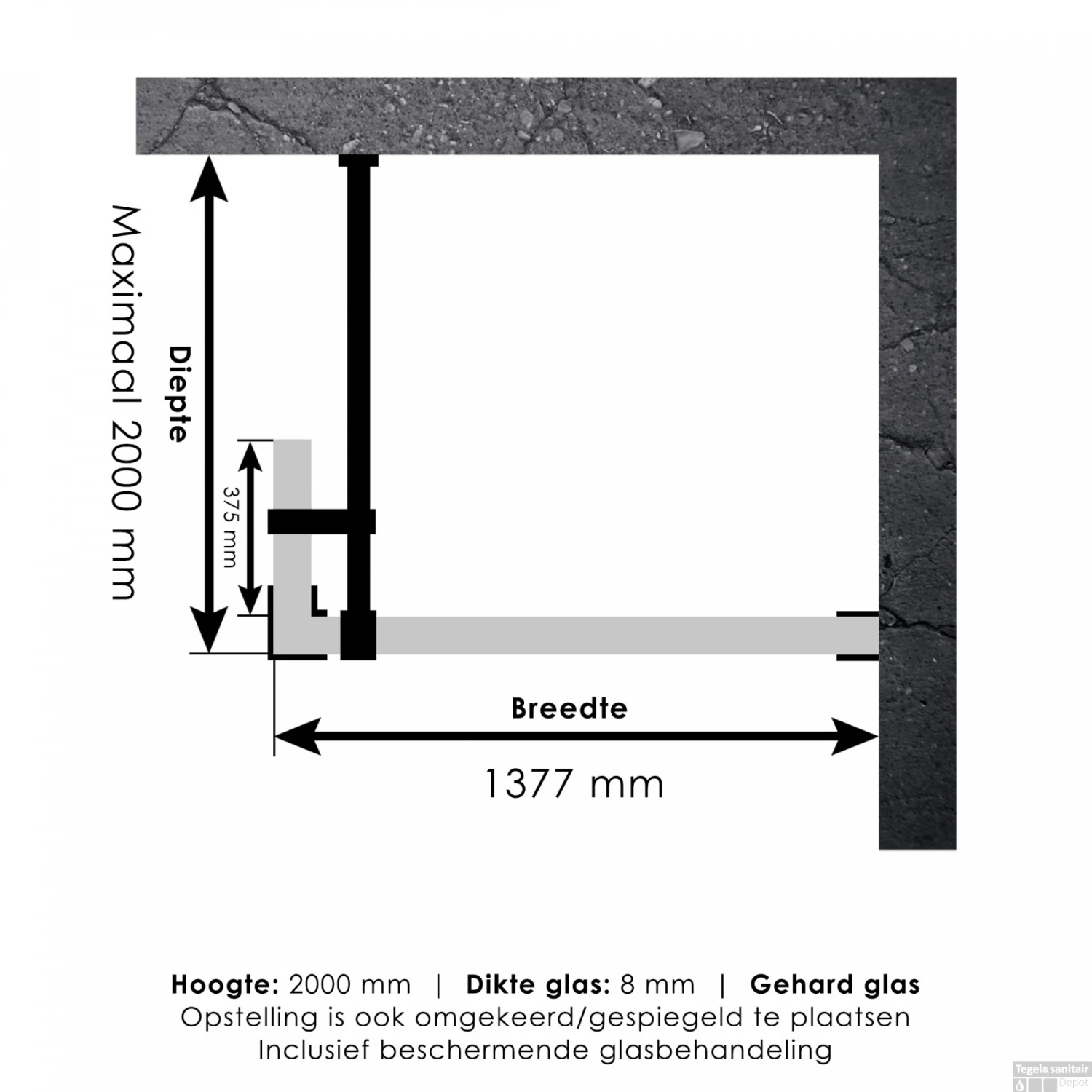 Inloopdouche Compleet Just Creating Profielloos 140/40 Cm Chroom 3 Inloopdouche Compleet Just Creating Profielloos 140/40 Cm Chroom - Afbeelding 3