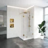 Inloopdouche Compleet Just Creating Profielloos 90/40 Cm Draaibaar Goud