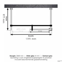 Inloopdouche Compleet XL Just Creating Profielloos 100x120 Cm Goud -Winkel Voor Badkamerdouchebenodigdheden 4jc6 100x120 t 3