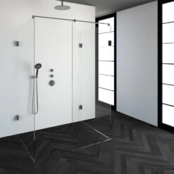 Inloopdouche Compleet XL Just Creating Profielloos 100x140 Cm RVS