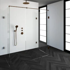 Inloopdouche Compleet XL Just Creating Profielloos 100x180 Cm Koper