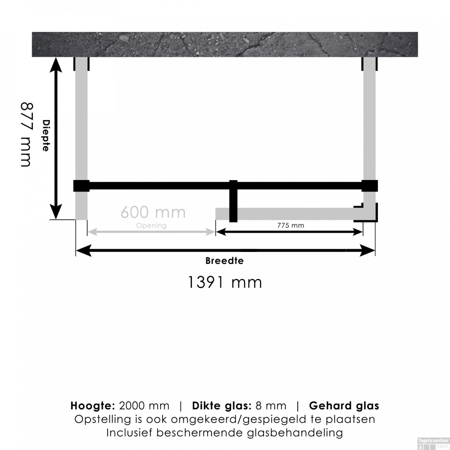 Inloopdouche Compleet XL Just Creating Profielloos 90x140 Cm Koper 3 Inloopdouche Compleet XL Just Creating Profielloos 90x140 Cm Koper - Afbeelding 3