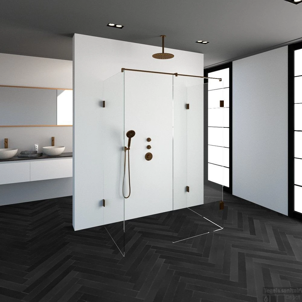 Inloopdouche Compleet XL Just Creating Profielloos 90x140 Cm Koper 2 Inloopdouche Compleet XL Just Creating Profielloos 90x140 Cm Koper - Afbeelding 2