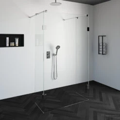 Doorloopdouche Compleet Just Creating Profielloos 120x200 Cm 120/50/50 Chroom