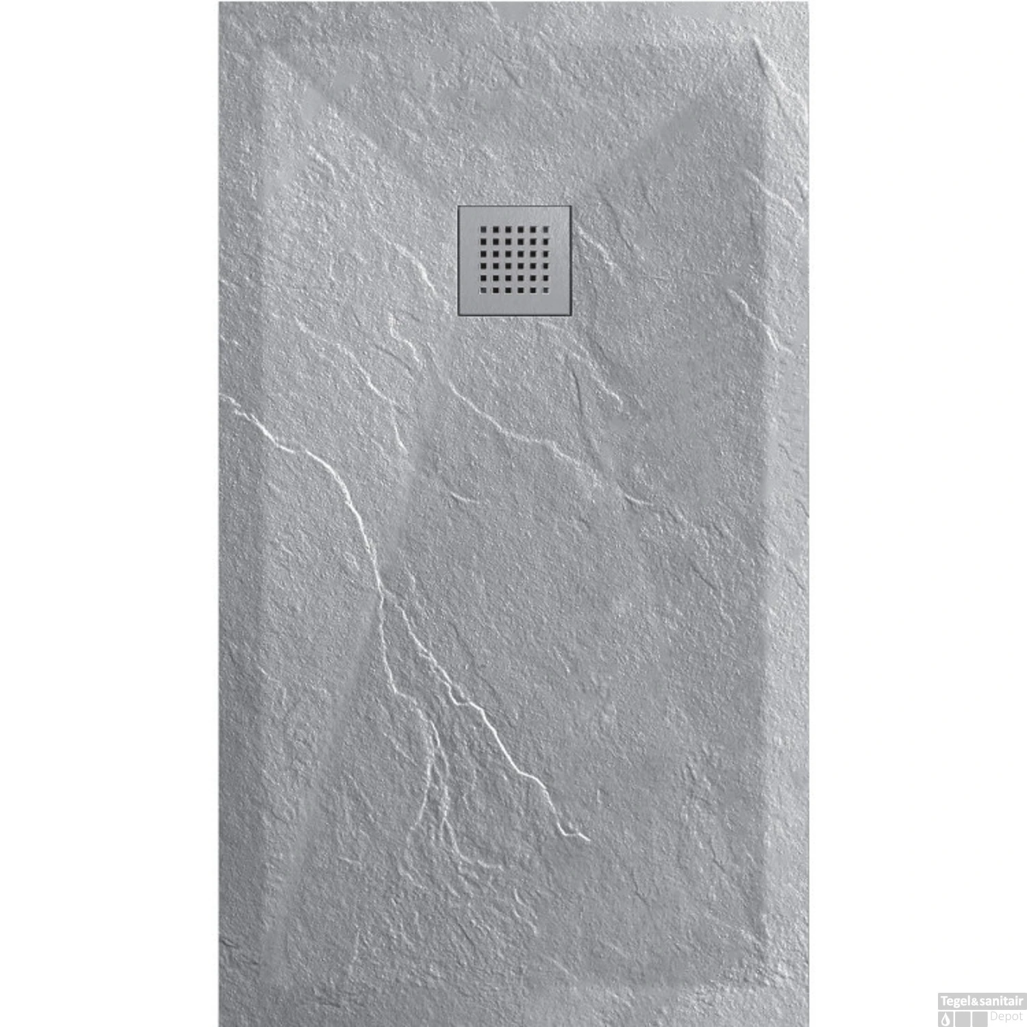 Douchetub Sanimar Sanistone 160 X 90 Cm Cement Grijs 1 Douchetub Sanimar Sanistone 160 X 90 Cm Cement Grijs