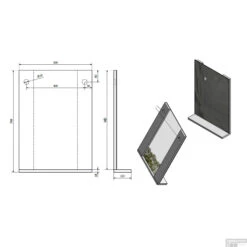 Badkamerspiegel Sapho Beta 50x70x12 Cm Met Planchet MDF Exclusief Lamp -Winkel Voor Badkamerdouchebenodigdheden 57396 badkamerspiegel sapho beta 50x70x12 cm met planchet aluminium 5