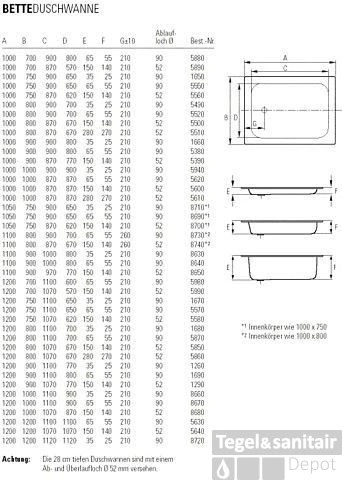 Bette Extra Vlak Plaatstalen Douchebak 90x80x6,5 Cm. Wit 2 Bette Extra Vlak Plaatstalen Douchebak 90x80x6,5 Cm. Wit - Afbeelding 2