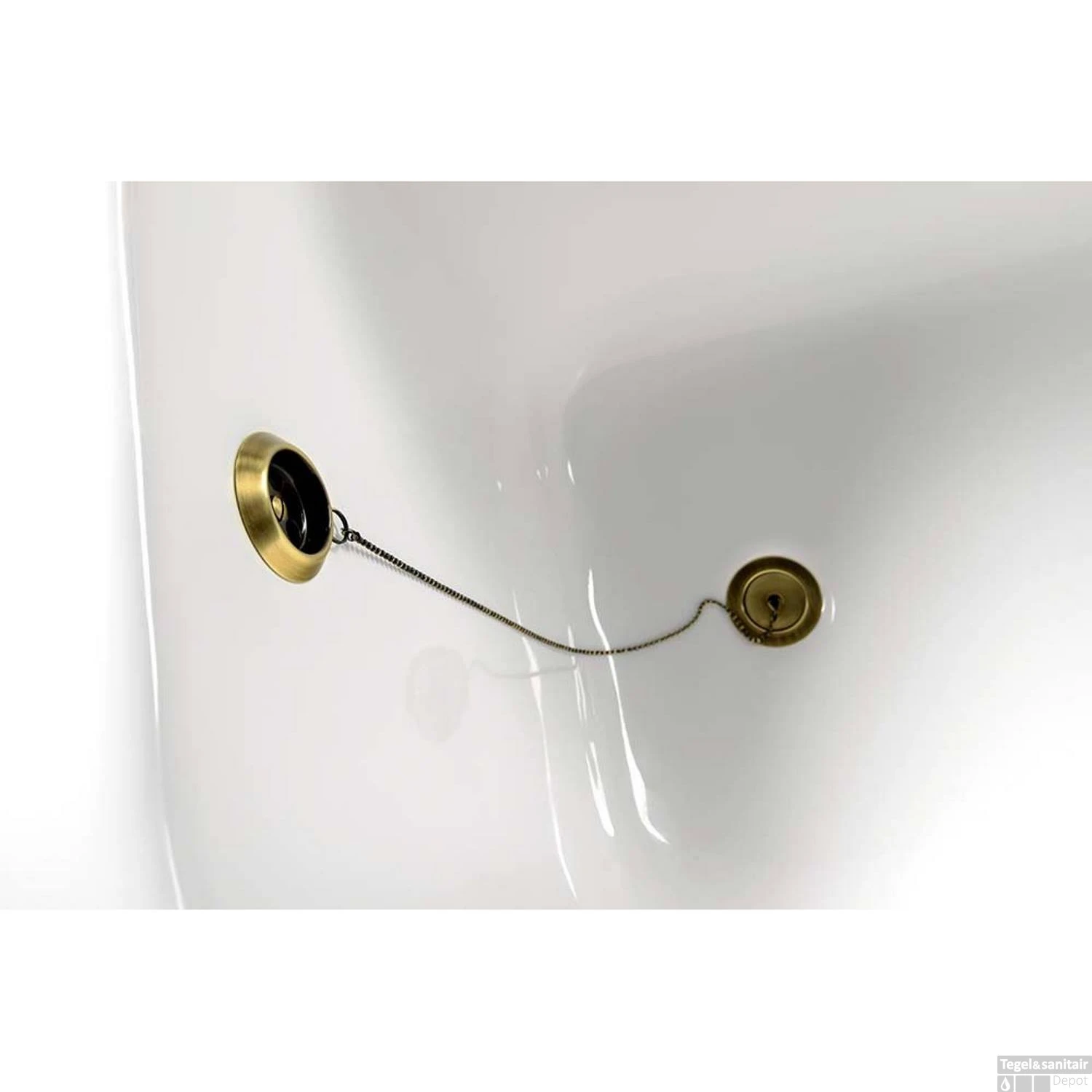 Vrijstaand Bad Sapho Foxtrot 170x75x49 Cm Wit Met Leeuwenpoten Brons - Afbeelding 9