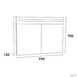 Spiegelkast 2.0 Exclusive Line 100cm Nomad -Winkel Voor Badkamerdouchebenodigdheden 7333 spiegelkast 2.0 exclusive line 100cm nomad tech